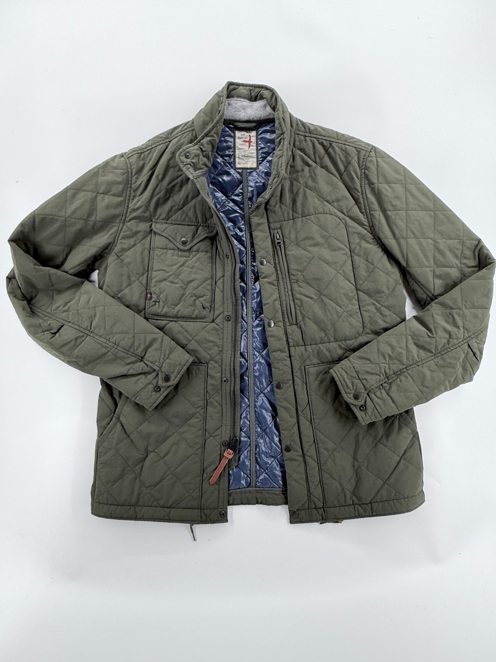 Relwen Olive Quilted Tanker Field Jacket Medium